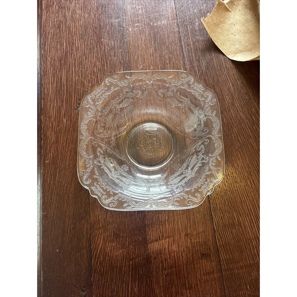 Federal Glass‎ "MADRID" Pattern Clear Depression Glass Bowl